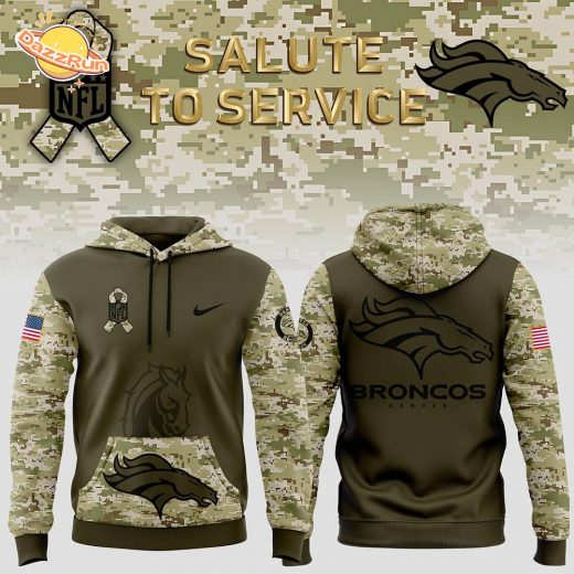 Denver Broncos Nike Camo 2024 Salute to Service Pullover Hoodie