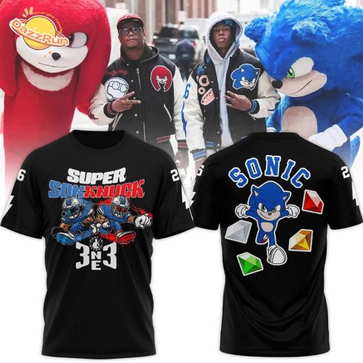 Detroit Lions Sonic & Knuckles Premium Limited Edition Tee – 2024