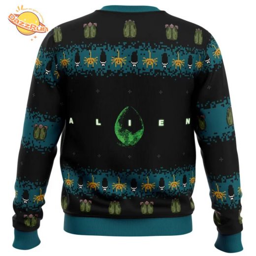 Free Hugs Alien Facehugger Ugly Christmas Sweater – Sci-Fi Holiday Fun