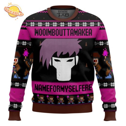 Gambit Make a Name for Myself Ugly Christmas Sweater – X-Men Special Edition