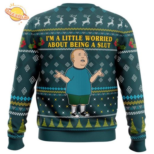 I’m a Little Worried King of the Hill Ugly Christmas Sweater – Texas Christmas Style