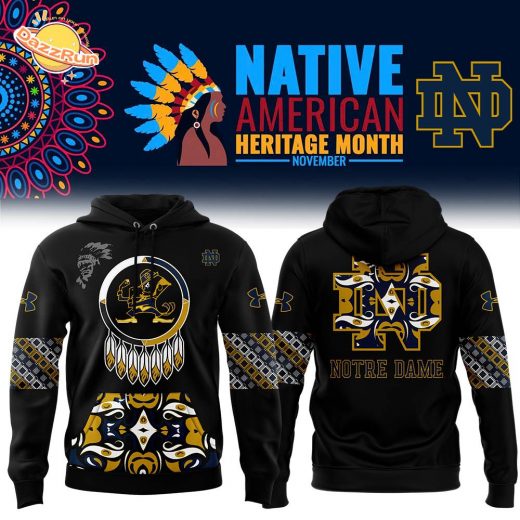 2024 Men’s Nike Notre Dame Fighting Irish Football Native American Heritage Month Premium Hoodie