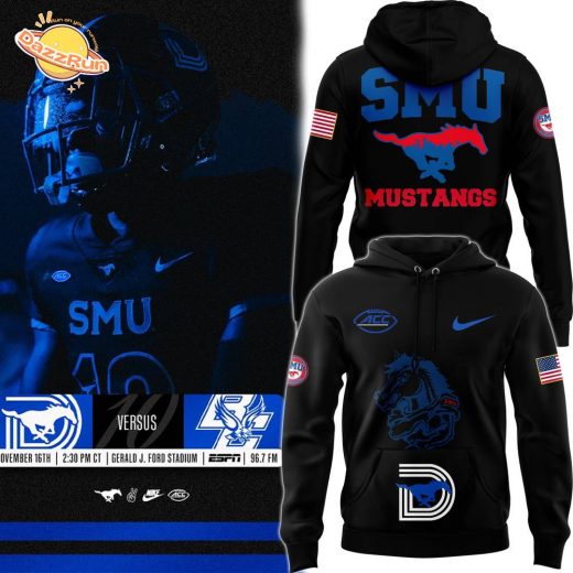 2024 SMU Mustangs Football “Dark Mode” Pullover Hoodie