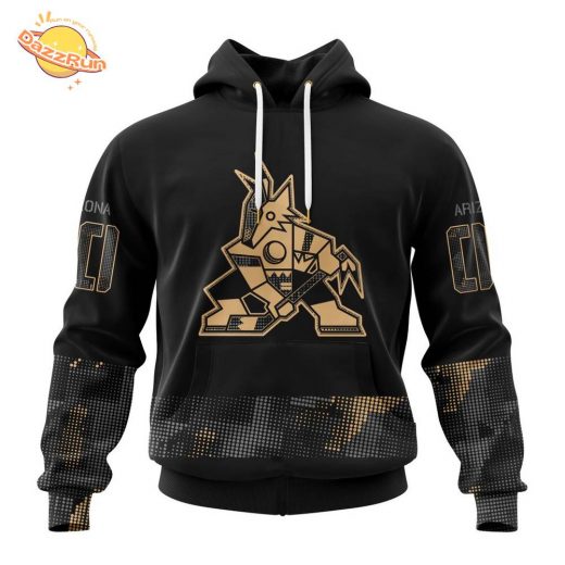 Arizona Coyotes NHL Personalized Military Appreciation Design Hoodie – Custom Gear