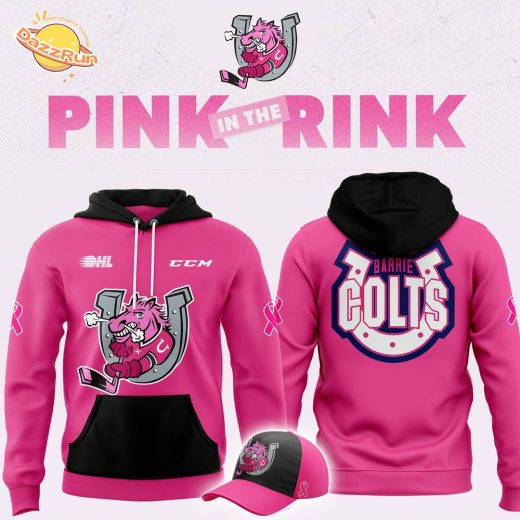 Barrie Colts 2024 Pink in the Rink Night Hoodie Limited Edition