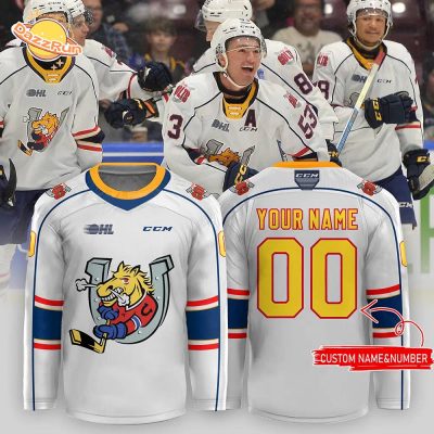 Barrie Colts White Custom Hockey Jersey – Name & Number