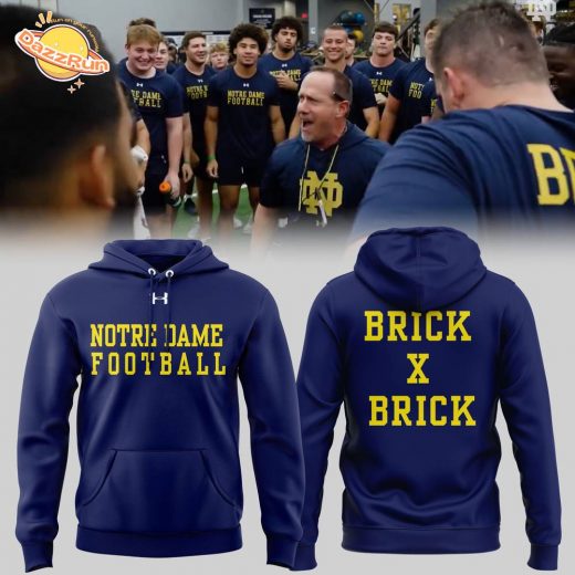 Brick x Brick Notre Dame Fighting Irish Football Hoodie Limited Edition