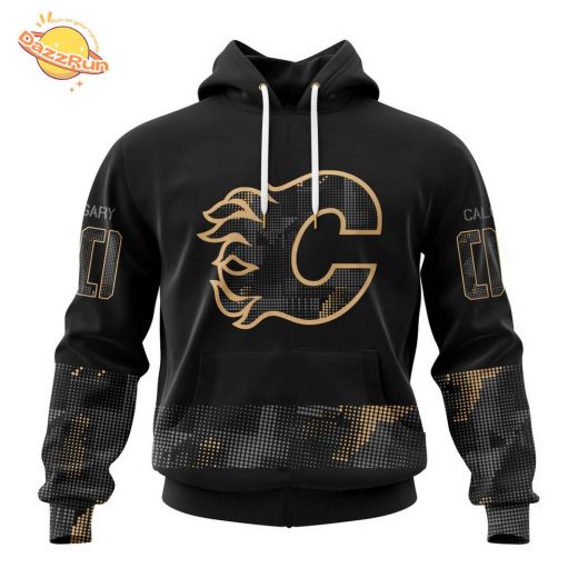 Calgary Flames NHL Personalized Military Appreciation Design Hoodie – Fan Gear