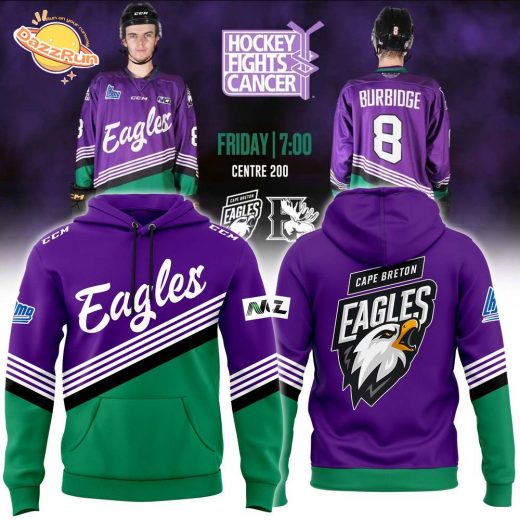 Cape Breton Eagles Hockey Fighting Cancer 2024 Hoodie – Charity Support Hoodie