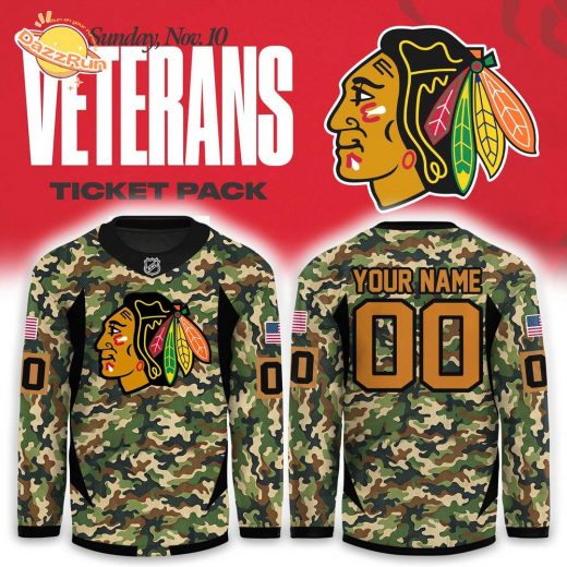 Chicago Blackhawks 2024 Military Appreciation Hockey Jersey – Custom Name & Number