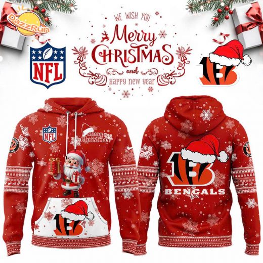 Cincinnati Bengals 2024 Merry Christmas Premium Pullover Hoodie