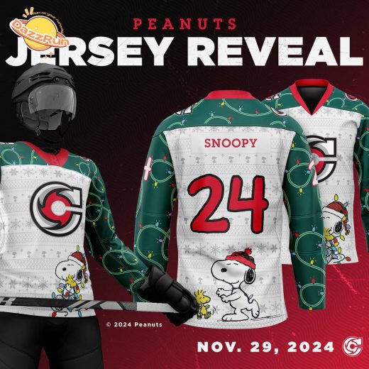 Cincinnati Cyclones 2024 Peanuts Themed Jersey