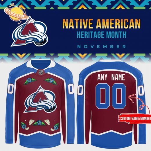 Colorado Avalanche 2024 NHL Native American Heritage Month Premium Jersey – Custom Name & Number