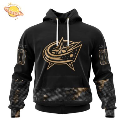 Columbus Blue Jackets NHL Personalized Military Appreciation Design Hoodie – Custom Gear