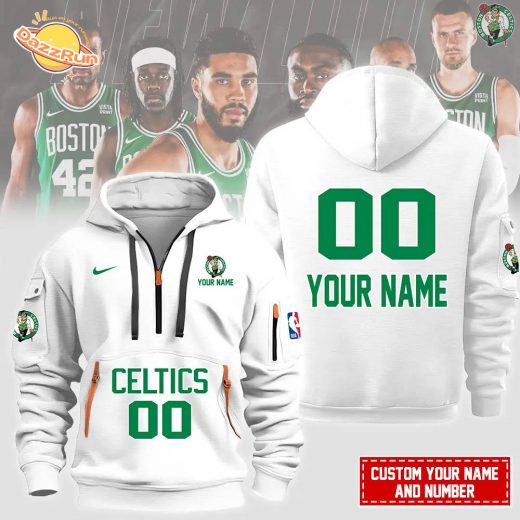 Custom Boston Celtics Hoodie with Personalized Name and Number