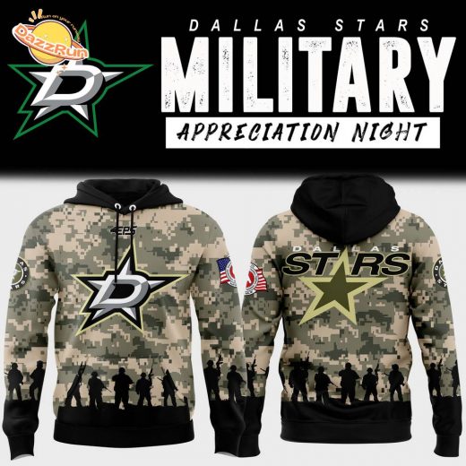 Dallas Stars Military Appreciation Night 2024 Hoodie – Team Spirit Pullover