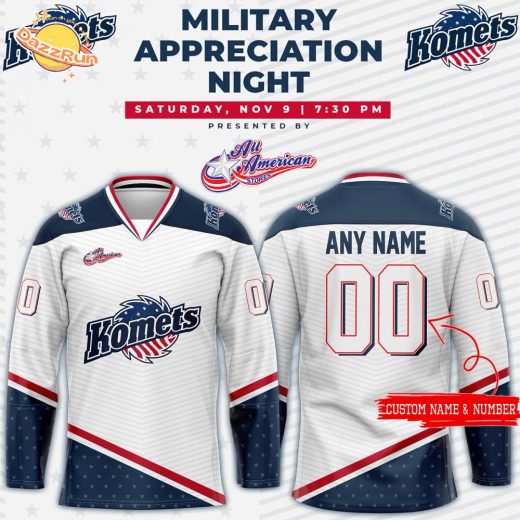 Fort Wayne Komets 2024 Military Appreciation Night Jersey