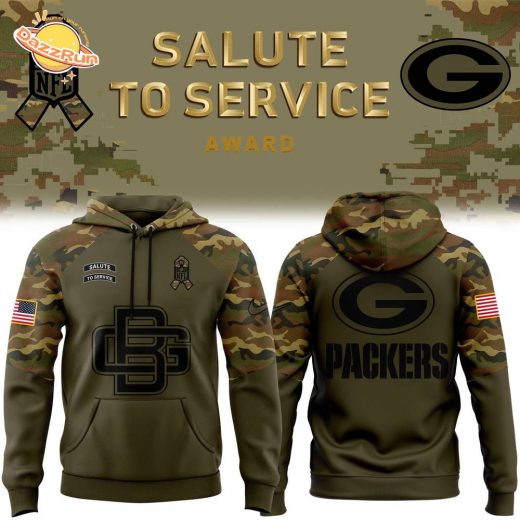 Green Bay Packers Camo 2024 Salute to Service Club Fleece Pullover Hoodie