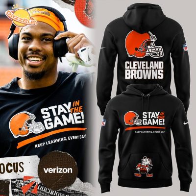 Limited Edition Cleveland Browns Stay Game Black Hoodie – Custom Fan Apparel