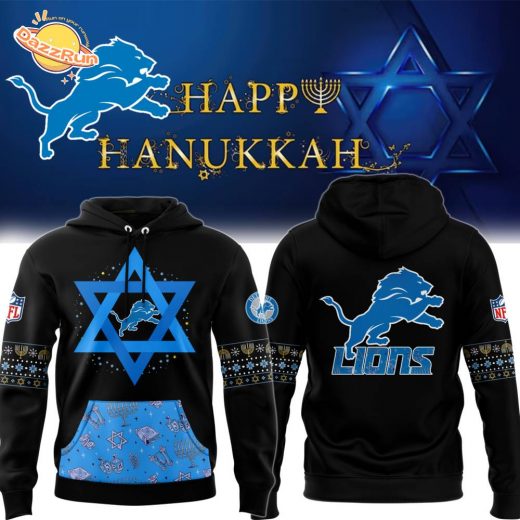 Men’s Detroit Lions 2024 Hanukkah Holiday Premium Hoodie – Limited Edition