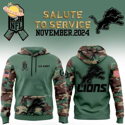 Men’s Detroit Lions Camo 2024 Salute to Service Fleece Hoodie