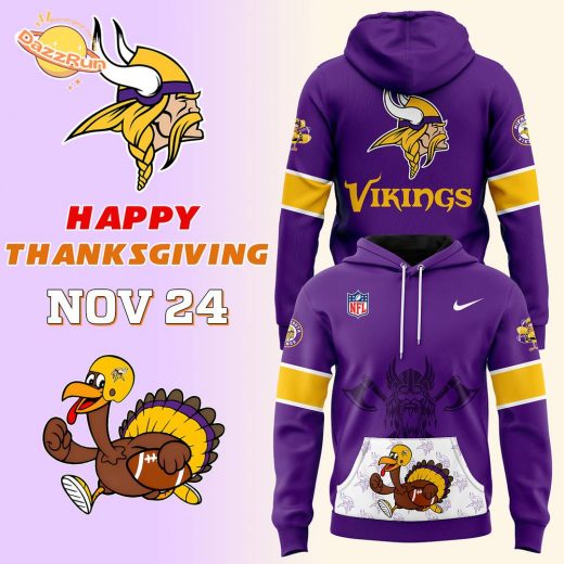 Minnesota Vikings 2024 Thanksgiving Limited Edition Pullover Hoodie