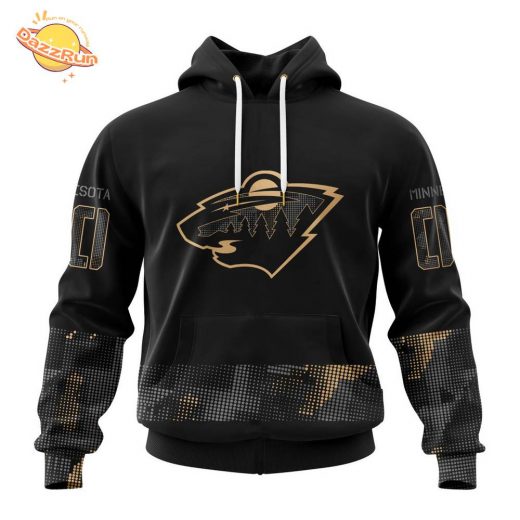 Minnesota Wild NHL Personalized Military Appreciation Design Hoodie – Fan Apparel