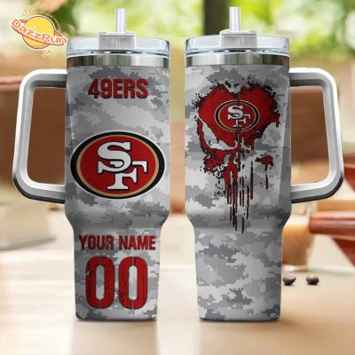 NFL 49ers Personalized 40oz Tumbler – Custom Fan Drinkware