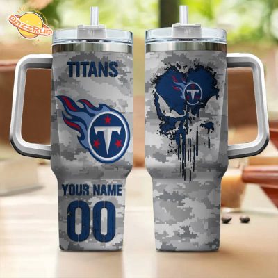 NFL Titans Personalized 40oz Tumbler – Custom Drinkware for Fans