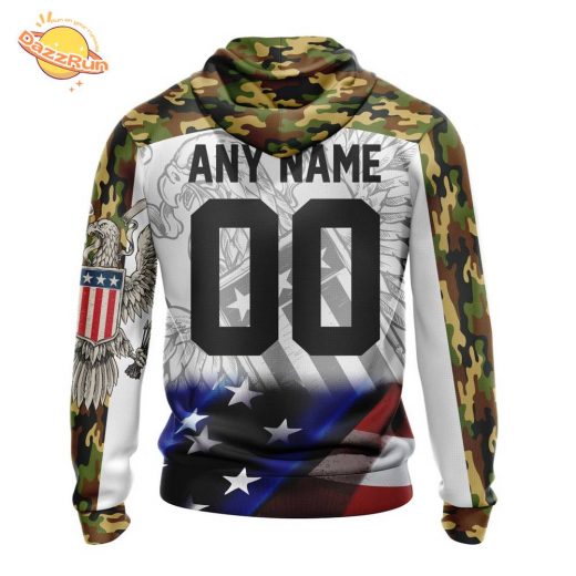 NHL St. Louis Blues Specialized Design with America Flag and Eagle Hoodie