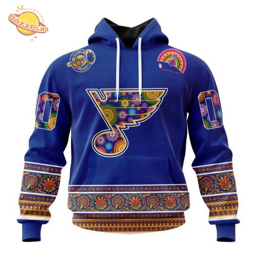 NHL St. Louis Blues Specialized Hockey Jersey for Diwali Festival Hoodie