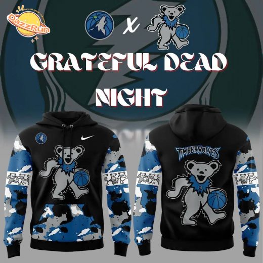 Nike Minnesota Timberwolves Grateful Dead Night Hoodie 2024