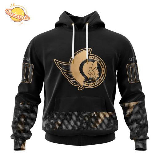 Ottawa Senators NHL Personalized Military Appreciation Design Hoodie – Custom Apparel