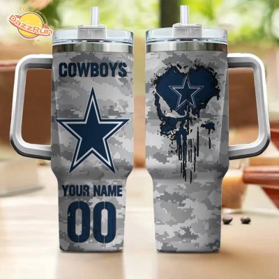 Personalized NFL Cowboys 40oz Tumbler – Custom Drinkware for Fans