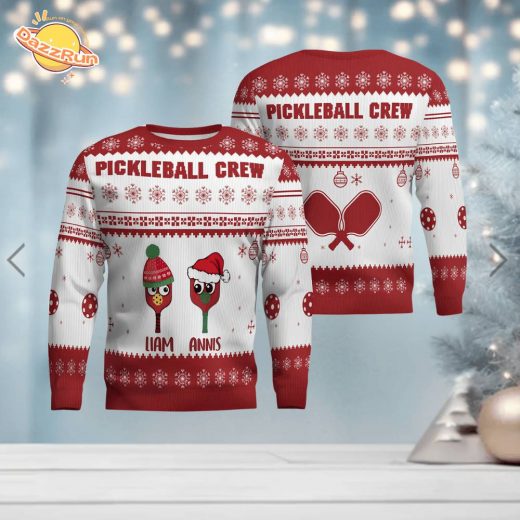 Pickleball Crew Holiday Sweater – Make Your Court Shine Bright!