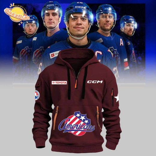 Rochester Americans 2024 Limited Edition Wine Red Hoodie – New Design