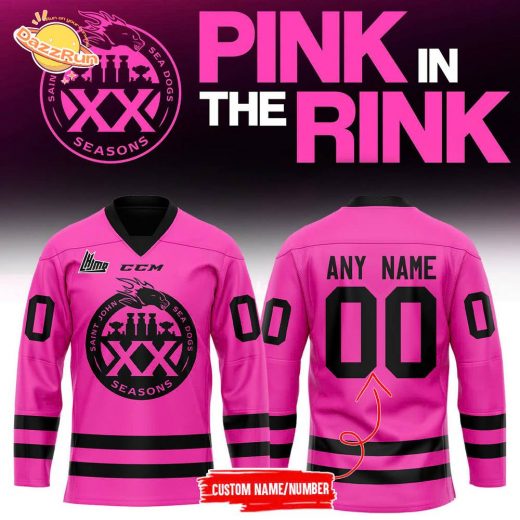 Saint John Sea Dogs 2024 Pink in the Rink Limited Edition Jersey