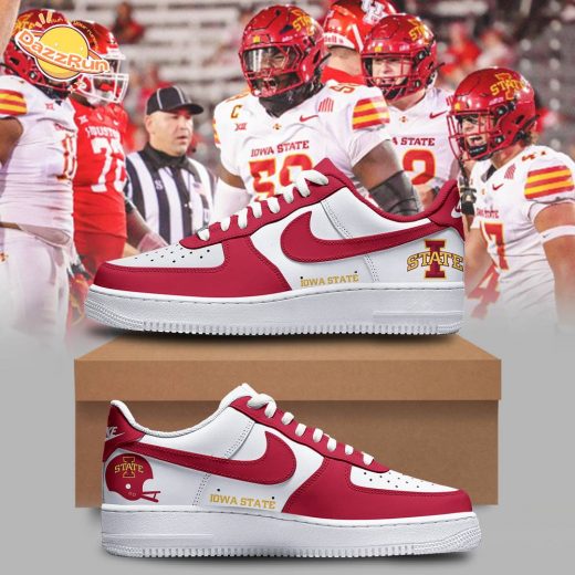 Special Iowa State Football AF1 Sneakers – Black & White, Trendy Sports Shoes