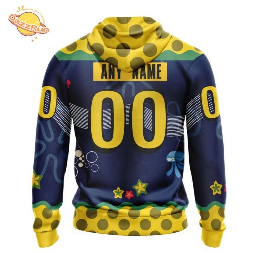 St. Louis Blues Specialized Jersey with SpongeBob Hoodie