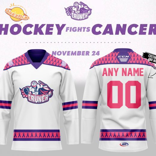 Syracuse Crunch 2024 Limited Edition Fights Cancer Jersey – Custom Name & Number