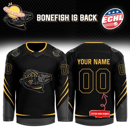 Toledo Walleye “Bonefish is BACK 2024/2025” Custom Jersey