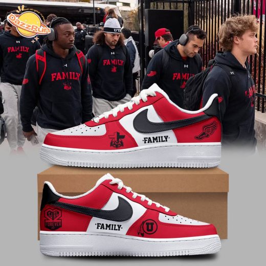 Utah Football Family Forever AF1 Unisex Sneakers – Black Design