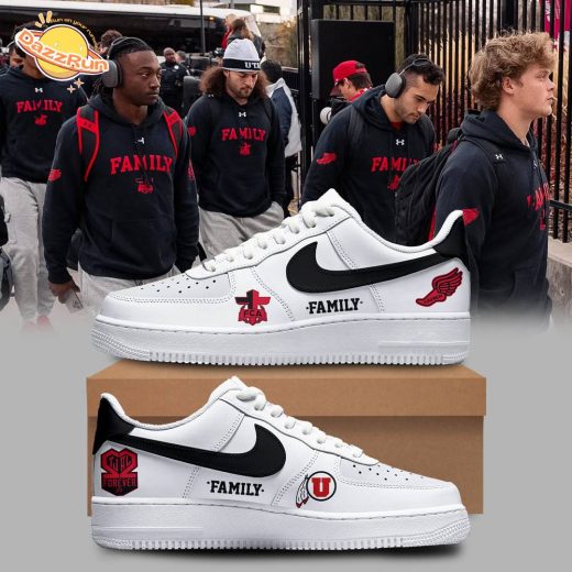 Utah Football Family Forever AF1 White Sneakers – Unisex, Sports Fashion