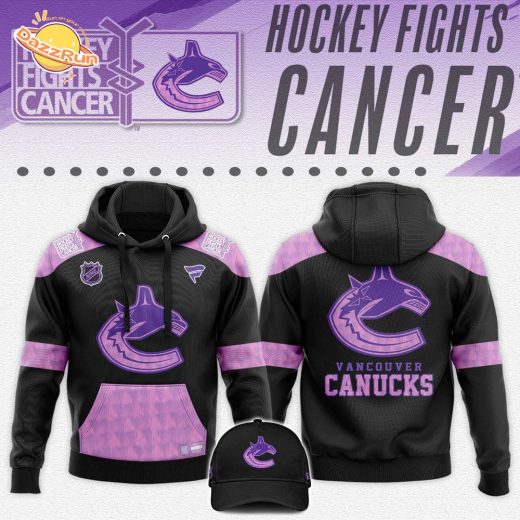 Vancouver Canucks 2024 Hockey Fights Cancer Limited Edition Hoodie