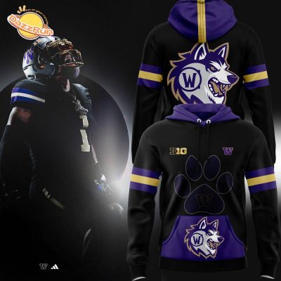 Warcraft x Washington Huskies Black Night Hoodie – Official 2024 Football Apparel