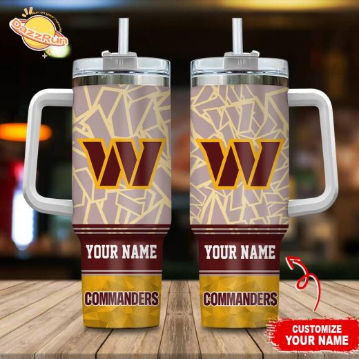 Washington Commanders 40oz Tumbler – Personalized NFL Fan Drinkware