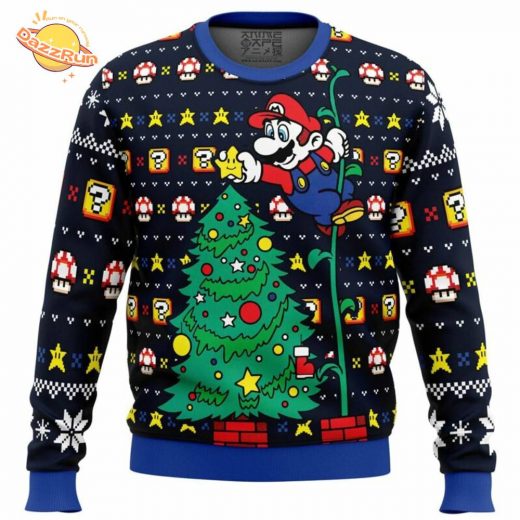 It’s a Tree Super Mario Bros. Xmas Ugly Christmas Sweater – Classic Game Holiday