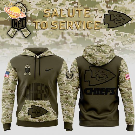 Kansas City Chiefs 2024 Nike Camo Salute to Service Hoodie – Limited Edition