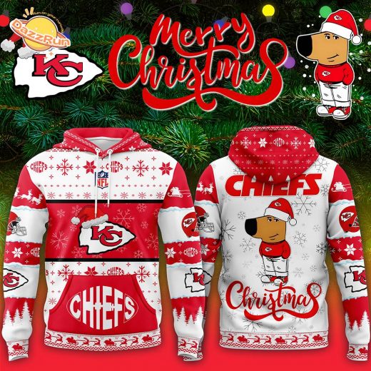 Kansas City Chiefs “Chill Guy” Merry Christmas Hoodie 2024/2025