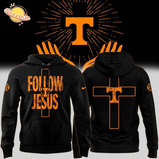 Limited Edition Tennessee FOLLOW JESUS Black Hoodie – Faith-Inspired Design